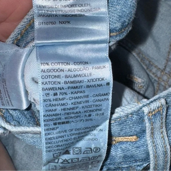 NWT Levi's 24 x 31 High Waist Waisted Loose Blue Jeans Premium Wide Stra… - Picture 7 of 10